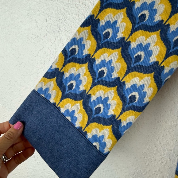 Perfect like new J.McLaughlin Bryony Dress In Mod Squad 3/4 Sleeve Blue - Picture 9 of 12